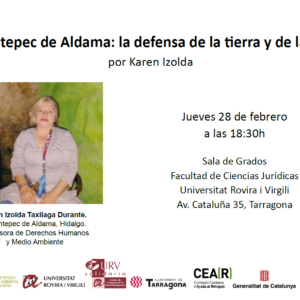 Charla con Karen Taxilaga en Universitat Rovira i Virgili