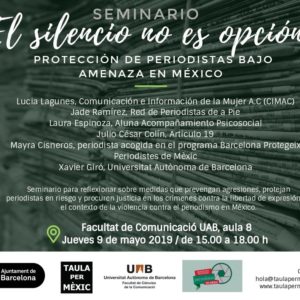 Jornada Protección de Periodistas en México 2019