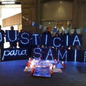 Protesta por el asesinato de Samir Flores en Barcelona