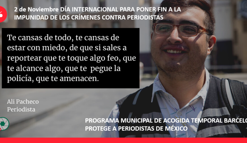 COMUNICAT DIA INTERNACIONAL PER A POSAR FI A la IMPUNITAT DELS CRIMS CONTRA PERIODISTES 2020 COMUNICAT DIA INTERNACIONAL PER A POSAR FI A la IMPUNITAT DELS CRIMS CONTRA PERIODISTES 2020