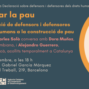 Charla “Defender la paz” con el periodista mexicano Alejandro Guerrero